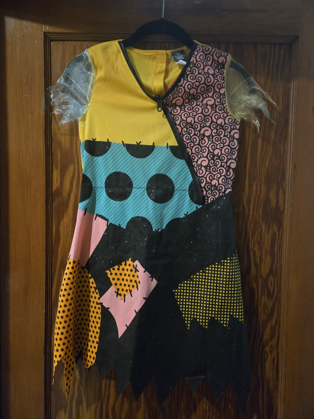 Nightmare Before Xmas Sally Patchwork Costume Dress - Kid Size 8